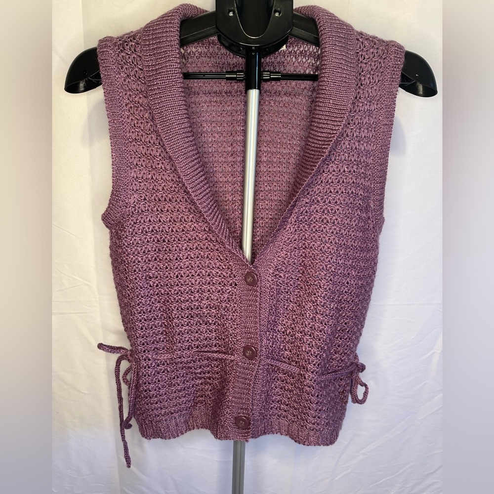 Women's Purple Knit Sweater Vest